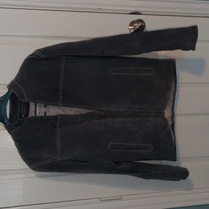 Wilsons Leather M.Julian Suede Blue Jacket Size M